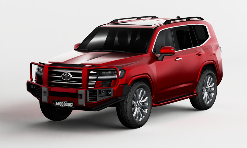 Toyota Land Cruiser With Bullbar 2022 3D 模型 .c4d .max .obj .3ds .fbx .stl .blend 