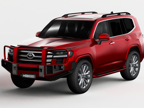 Toyota Land Cruiser With Bullbar 2022 Model 3D