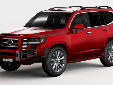 Toyota Land Cruiser With Bullbar 2022 3D 模型