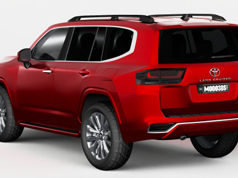 Toyota Land Cruiser With Bullbar 2022 3D 模型