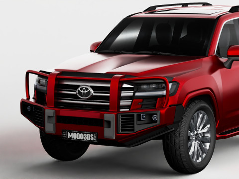 Toyota Land Cruiser With Bullbar 2022 3D 模型