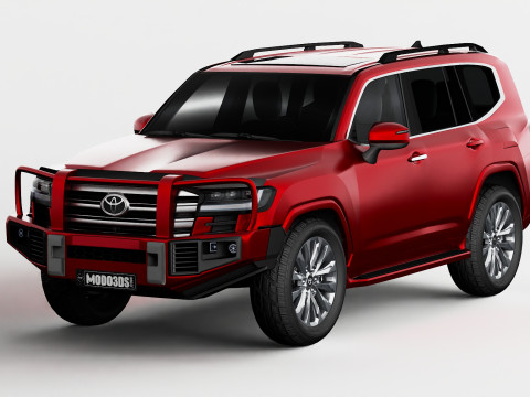 Toyota Land Cruiser With Bullbar 2022 3D 模型