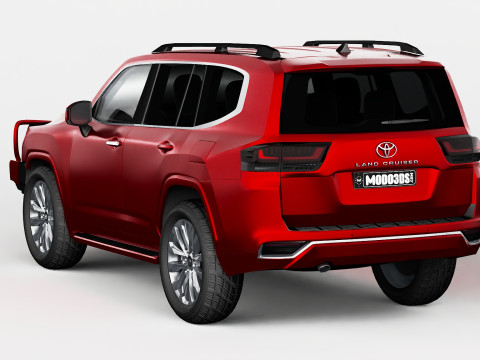 Toyota Land Cruiser With Bullbar 2022 3D 模型