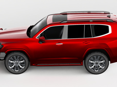 Toyota Land Cruiser With Bullbar 2022 3D 模型