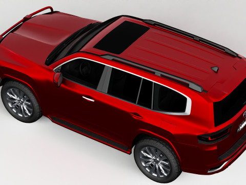 Toyota Land Cruiser With Bullbar 2022 3D 模型