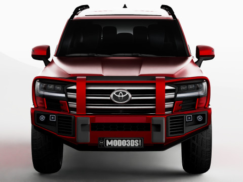 Toyota Land Cruiser With Bullbar 2022 3D 模型