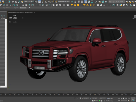 Toyota Land Cruiser With Bullbar 2022 3D 模型