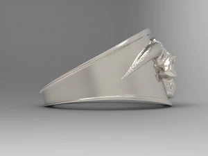 horned skull ring 3D Print Model