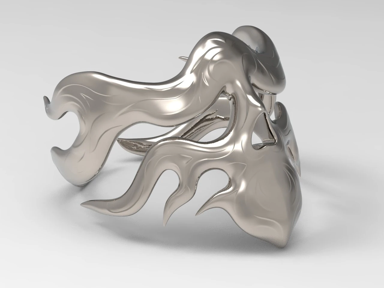 ring of flame skull 3D Print Model .c4d .max .obj .3ds .fbx .stl .blend 