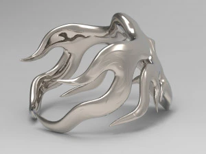 ring of flame skull 3D Print Model