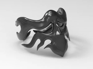 ring of flame skull 3D Print Model