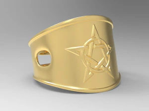 pentagram ring 3D Print Model