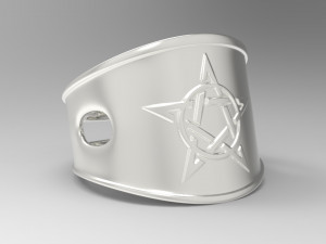 pentagram ring 3Dプリントモデル