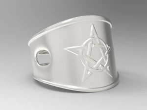 pentagram ring 3D Print Model