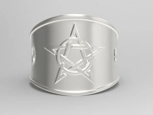 pentagram ring 3D Print Model