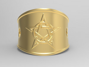 pentagram ring 3Dプリントモデル