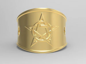 pentagram ring 3D Print Model