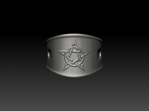 pentagram ring 3Dプリントモデル