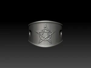 pentagram ring 3D Print Model