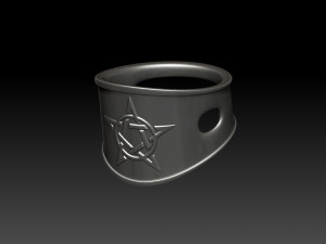 pentagram ring 3Dプリントモデル