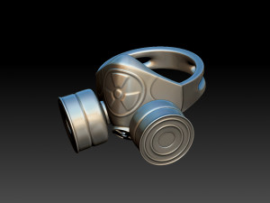 gas mask ring 3D 打印模型