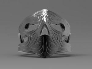 scull ring Model Cetak 3D
