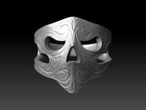 scull ring Model Cetak 3D