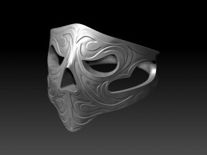 scull ring Model Cetak 3D