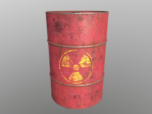 barrel with radiation 3D 模型