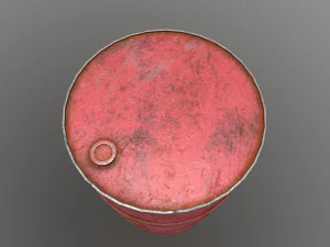 barrel with radiation 3D Model
