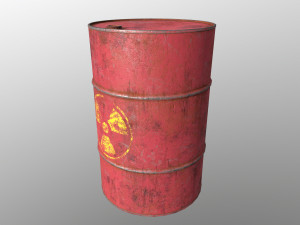 barrel with radiation 3D Модель