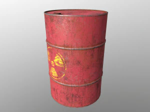 barrel with radiation 3D Model