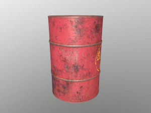 barrel with radiation 3D Model