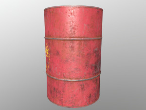barrel with radiation 3D Модель