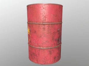 barrel with radiation 3D Model