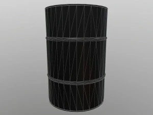 barrel with radiation 3D Model