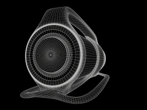 speaker audio system with glow 3D Model