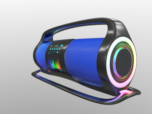 speaker audio system with glow 3D 모델
