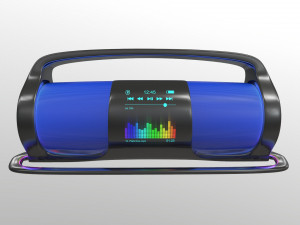 speaker audio system with glow 3D 모델