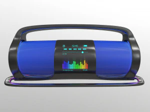 speaker audio system with glow 3D Model