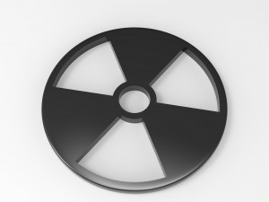 radiation keychain 3d print model 3D-printmodel