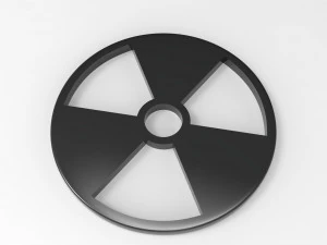 Strahlungs-Schl&uuml;sselanh&auml;nger 3D-Druckmodell 3D Druckmodell