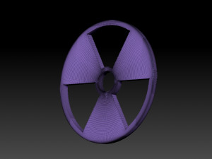 radiation keychain 3d print model Modèles 3D en vedette