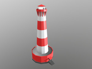 low poly lighthouse 3D मॉडल