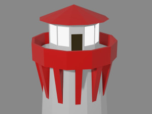 low poly lighthouse Modelo 3D