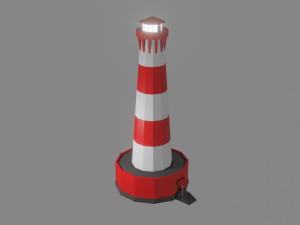 low poly lighthouse Modelo 3D