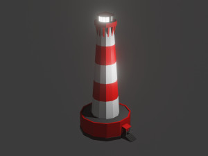 low poly lighthouse Modelo 3D