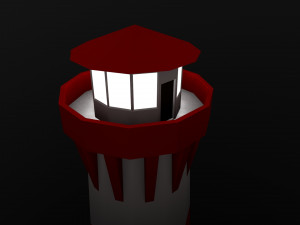 low poly lighthouse Modelo 3D