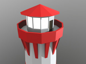 low poly lighthouse Modelo 3D