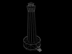 low poly lighthouse Modelo 3D